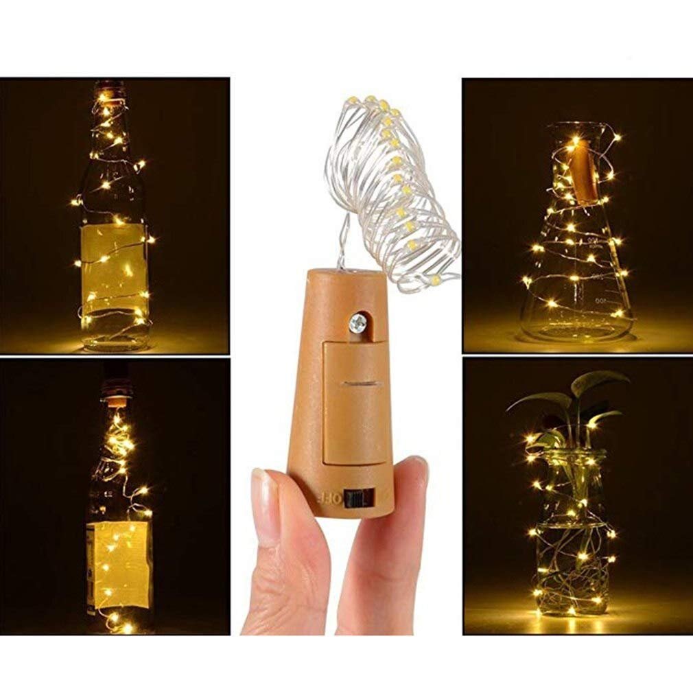 Wine Bottle Light ? LED Cork Fairy String Lights for Bottles, Battery Operated Decorative Lighting for Home, Parties, Weddings & DIY Crafts