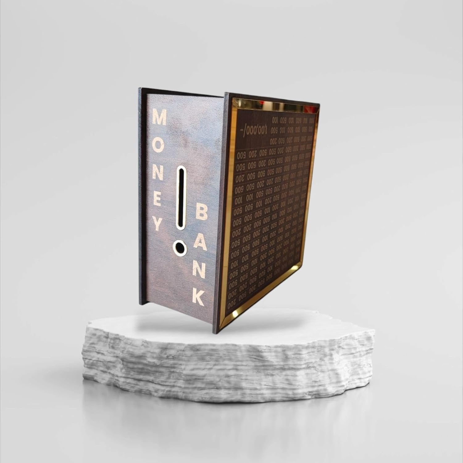 Wooden Money Piggy Bank ? Creative Wooden Savings Bank, Secure Slot for Coins and Bills, Cute Home Decor for Kids & Adults