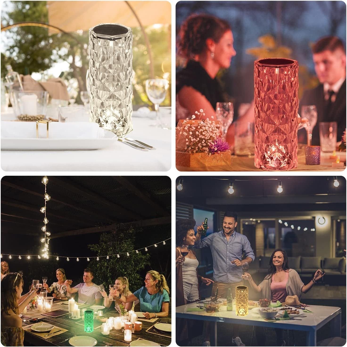 Wireless Crystal Lamp with Remote ? Touch & Remote-Controlled Color-Changing LED Table Lamp, USB Rechargeable, for Home & Bedroom Decor