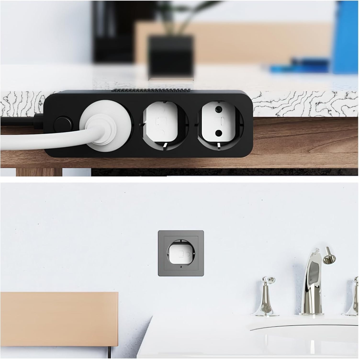 Baby Socket Protection Patch Sticker ? Safety Plug Covers for Electrical Outlets, Childproofing Protector Caps (Set of Stickers)