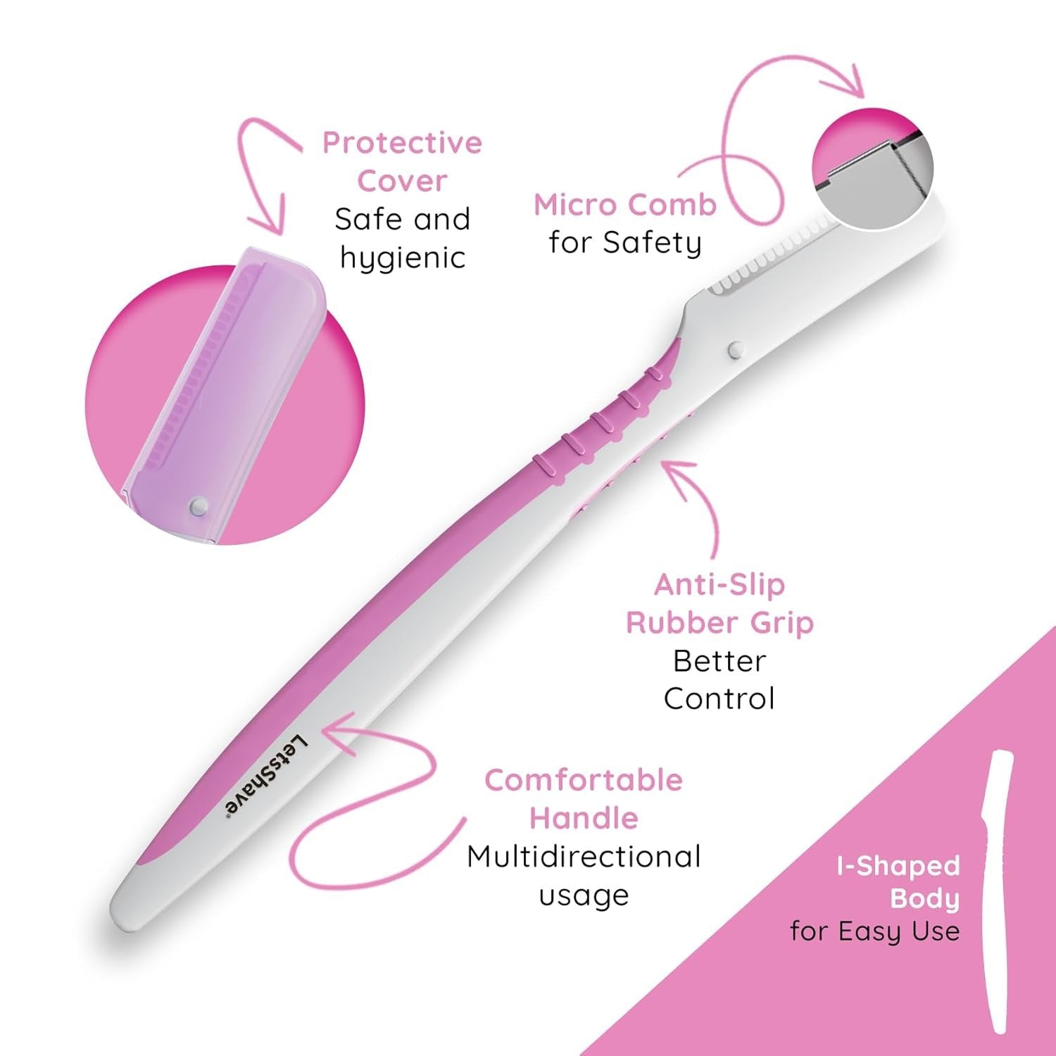 Eyebrow Razor ? Precision Facial Hair Trimmer for Women & Men, Gentle Blade for Shaping & Grooming