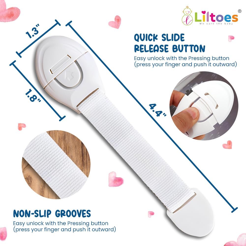 Child Safety Lock (1 PC) ? Adhesive Cabinet & Drawer Lock for Baby Proofing, No Drilling Required