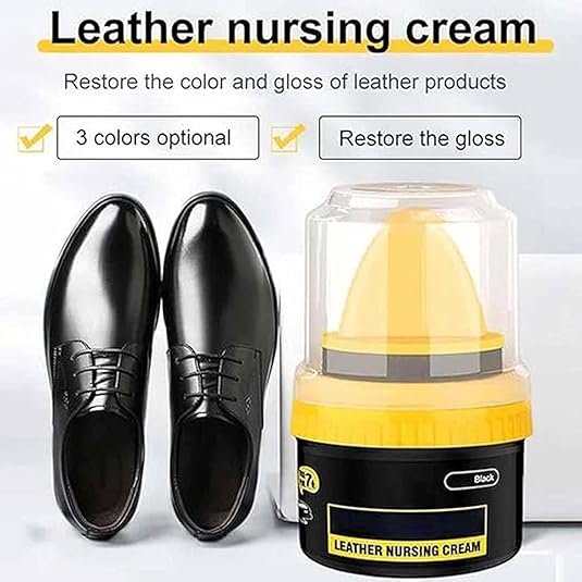 Leather Repair Cream Liquid & Shoe Polish ? Restore & Protect Leather, Vinyl, and Shoes, 2-in-1 Solution