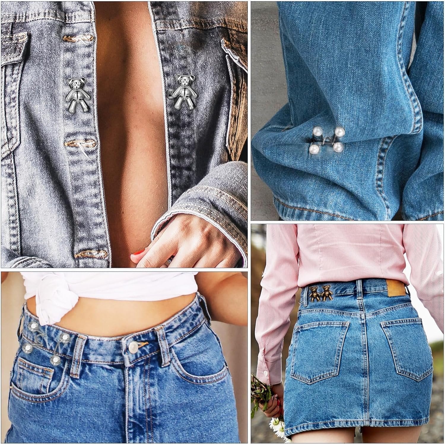 1 Pair Cute Bear Snap Buckles ? Adorable Animal Shaped Buckles for Bags, Clothes & Accessories