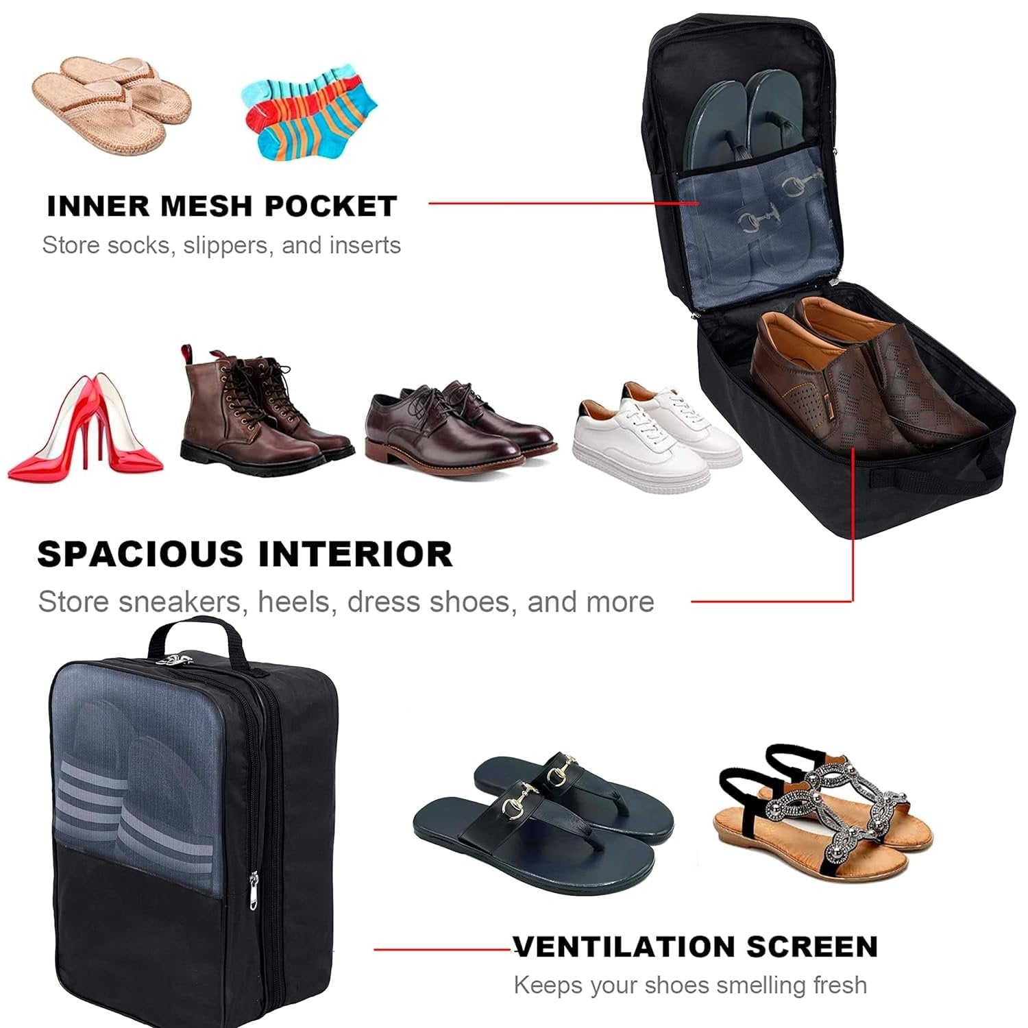 Travel Shoes Pouch ? Compact & Convenient Shoe Storage Bag for Travel, Protect Shoes from Dirt & Damage