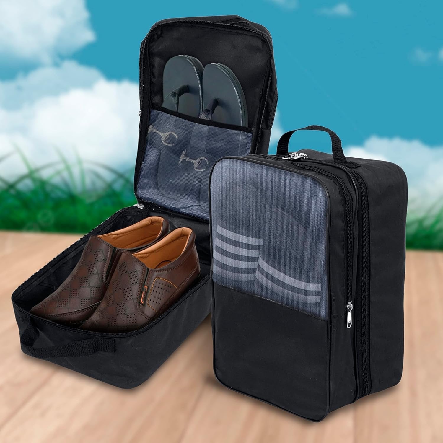 Travel Shoes Pouch ? Compact & Convenient Shoe Storage Bag for Travel, Protect Shoes from Dirt & Damage