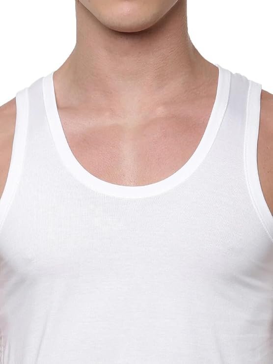 Men Regular Fit Vest (Ganji) ? Comfortable Cotton Undergarment for Daily Wear, Breathable & Soft