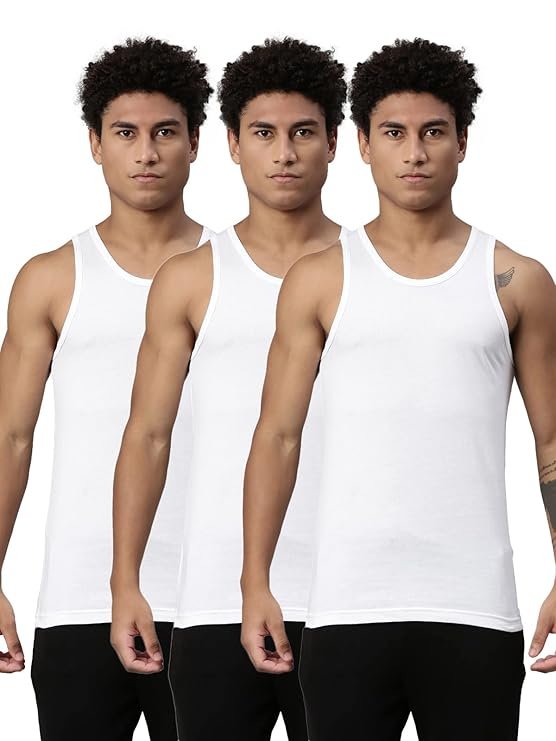 Men Regular Fit Vest (Ganji) ? Comfortable Cotton Undergarment for Daily Wear, Breathable & Soft