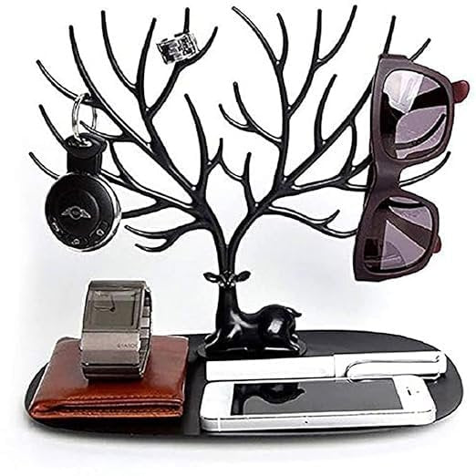 Deer Tree Shaped Jewellery Display Holder ? Elegant & Functional Jewelry Organizer for Necklaces, Rings & Earrings