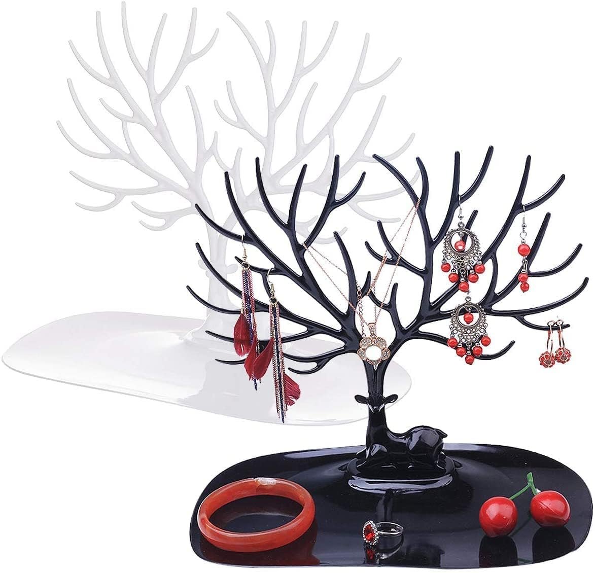 Deer Tree Shaped Jewellery Display Holder ? Elegant & Functional Jewelry Organizer for Necklaces, Rings & Earrings