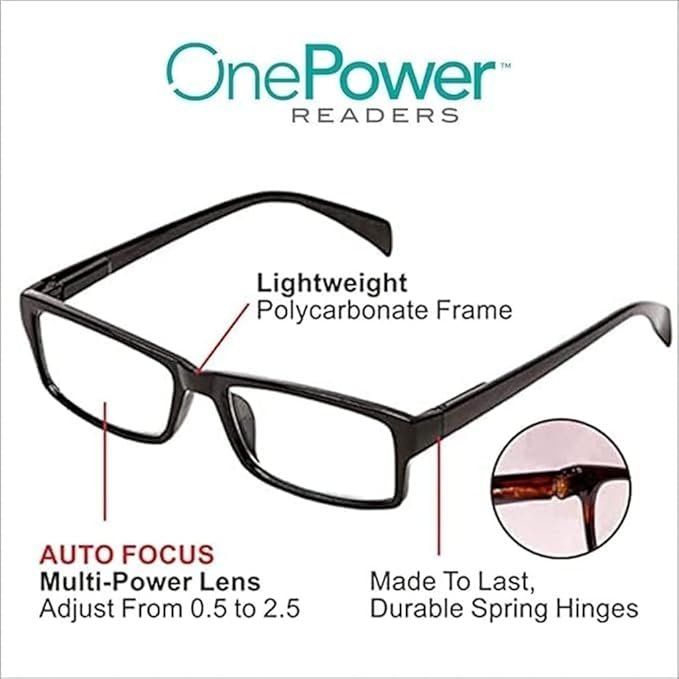 One Power Readers ? Stylish Reading Glasses with Anti-Glare & Comfortable Fit for Men & Women