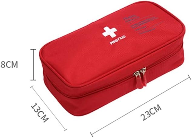Travel Medicine Pouch Emergency First Aid Kit ? Compact & Portable Medical Organizer for Travel, Camping & Home