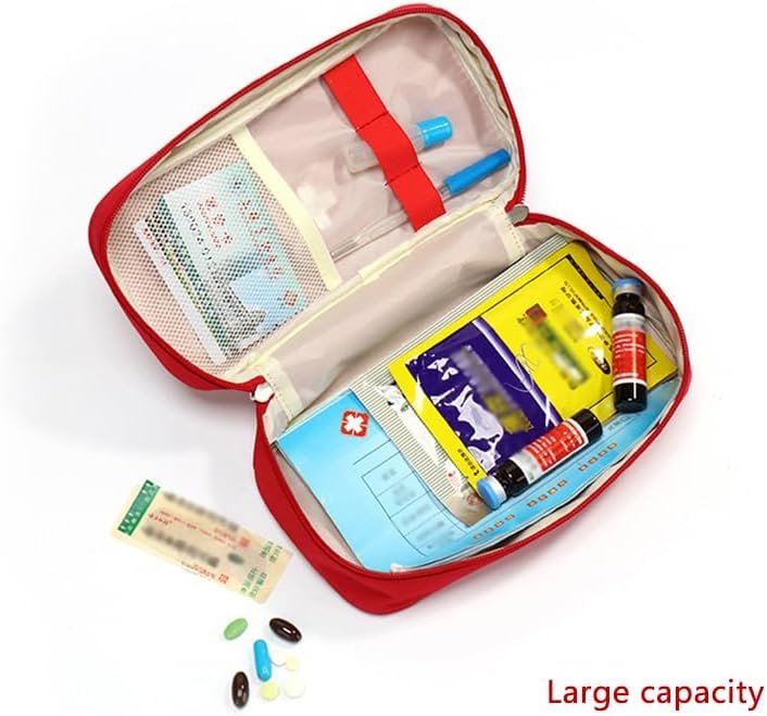 Travel Medicine Pouch Emergency First Aid Kit ? Compact & Portable Medical Organizer for Travel, Camping & Home
