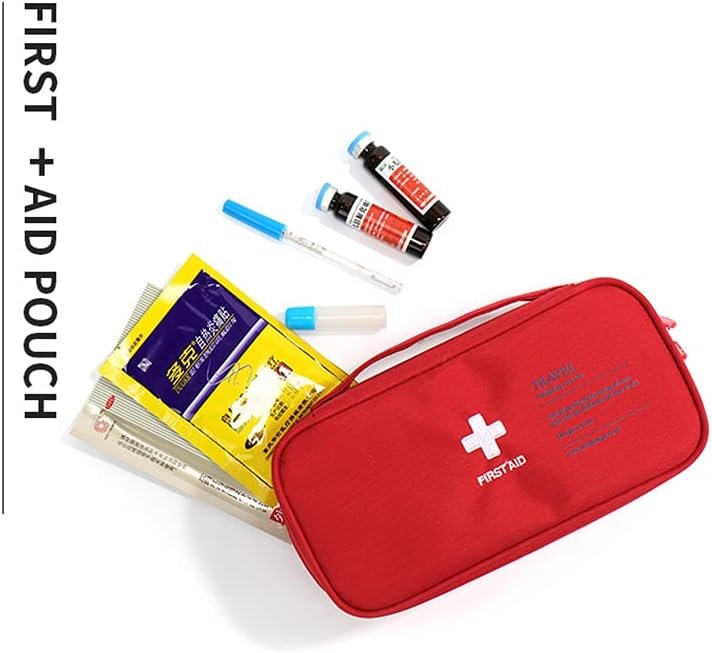 Travel Medicine Pouch Emergency First Aid Kit ? Compact & Portable Medical Organizer for Travel, Camping & Home