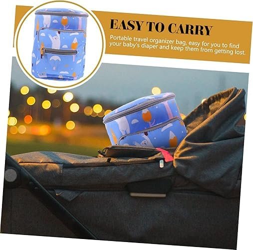 Waterproof Baby Stroller Hanging Bag ? Multi-Pocket Organizer for Diapers, Bottles & Baby Essentials