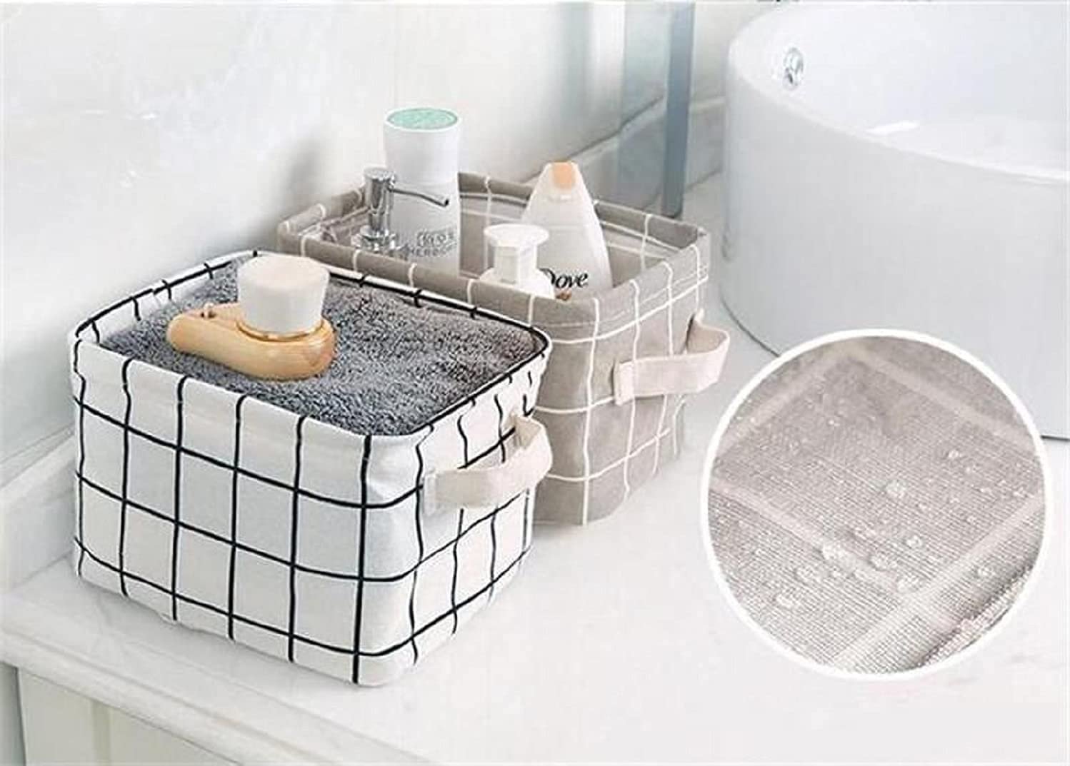 New Folding Storage Laundry Basket ? Large Capacity Cloth Organizer Bin with Handles
