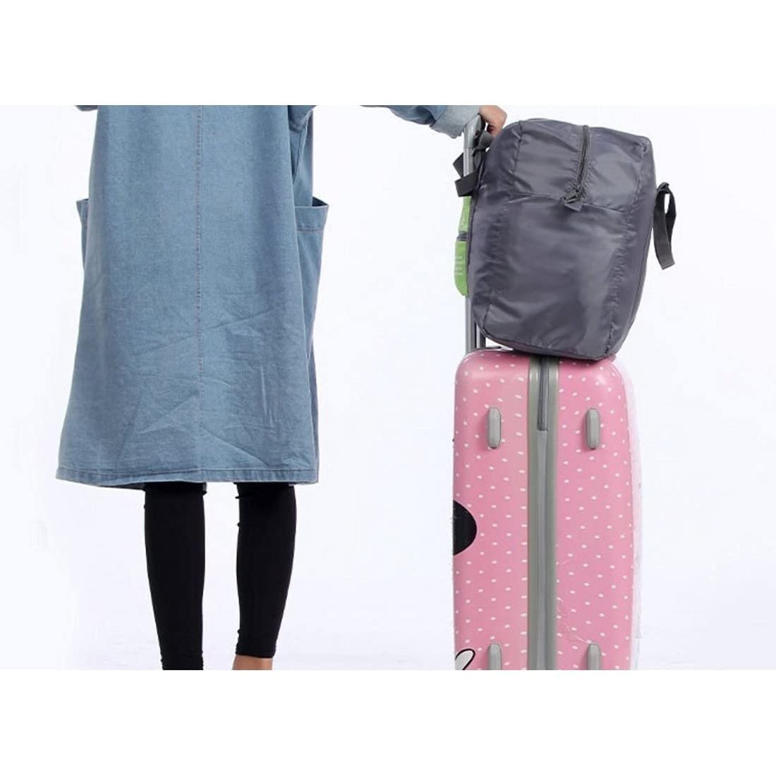 Flight Foldable Bag ? Lightweight Carry-On Travel Duffel with Zipper & Handle, Compact & Expandable