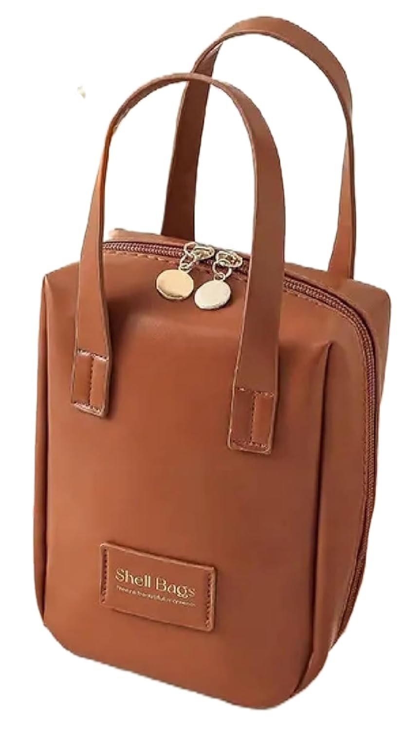 Elegant Puffer with Compartments Cosmetic Bag ? Stylish Makeup Organizer with Zipper & Storage Sections