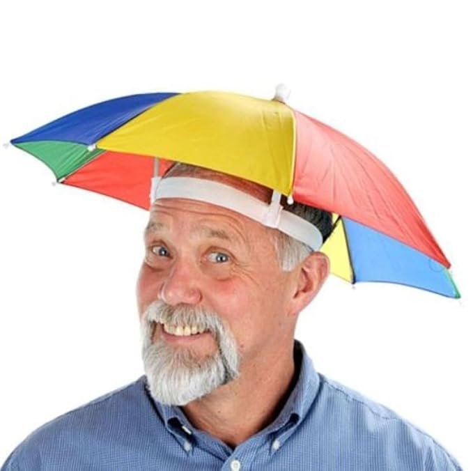 Headwear Umbrella ? Hands-Free Umbrella Hat for Sun & Rain Protection