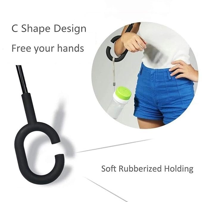 C Handle Umbrella ? Inverted Windproof Umbrella with Hands-Free C-Shaped Handle