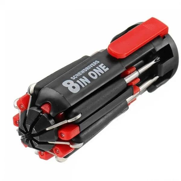 8 in 1 Screwdriver Set ? Multi-Bit Magnetic Tool with Interchangeable Heads for Home & Electronics