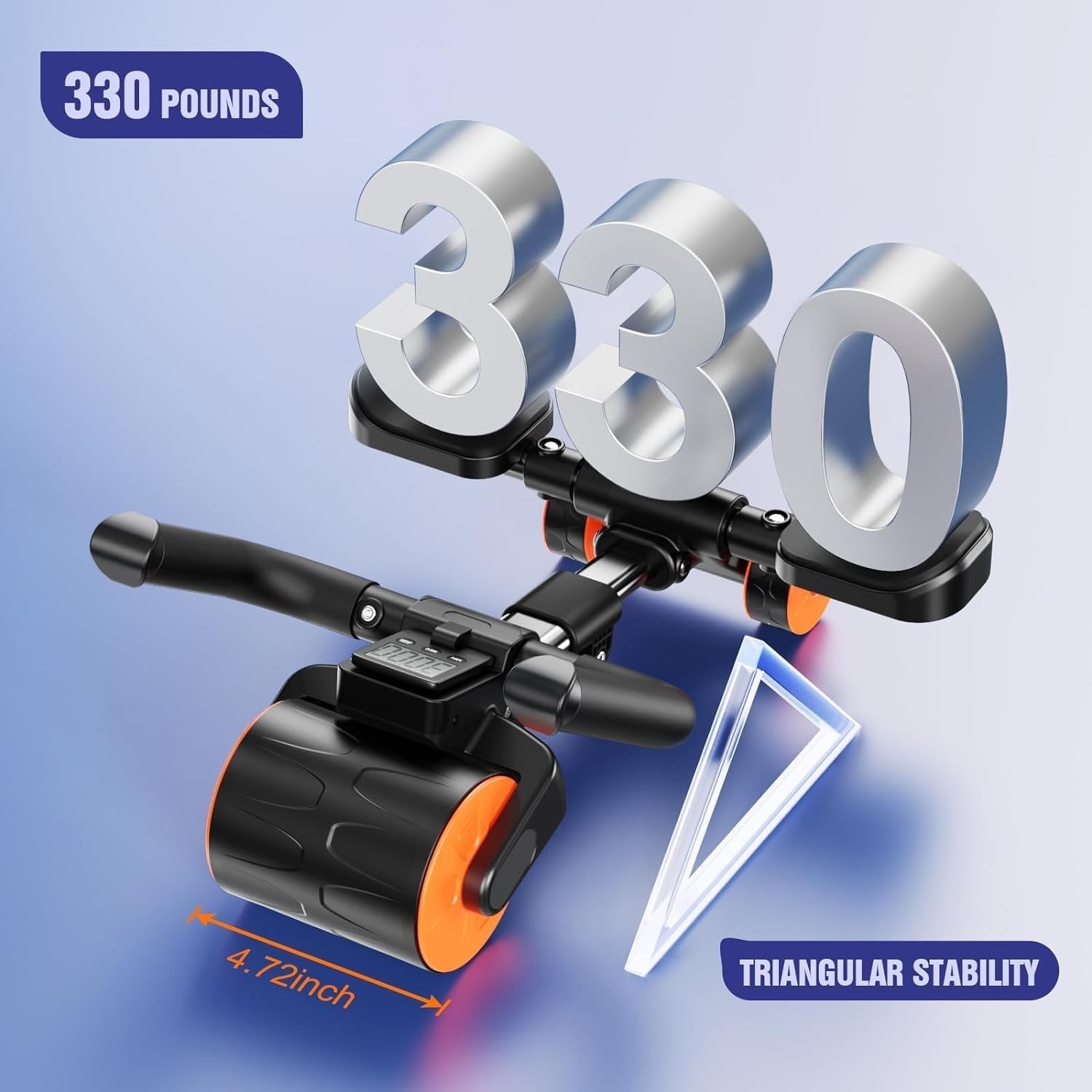 4 Wheel Ab Roller ? Abdominal Exercise Roller for Core Strength, Stability, and Flexibility