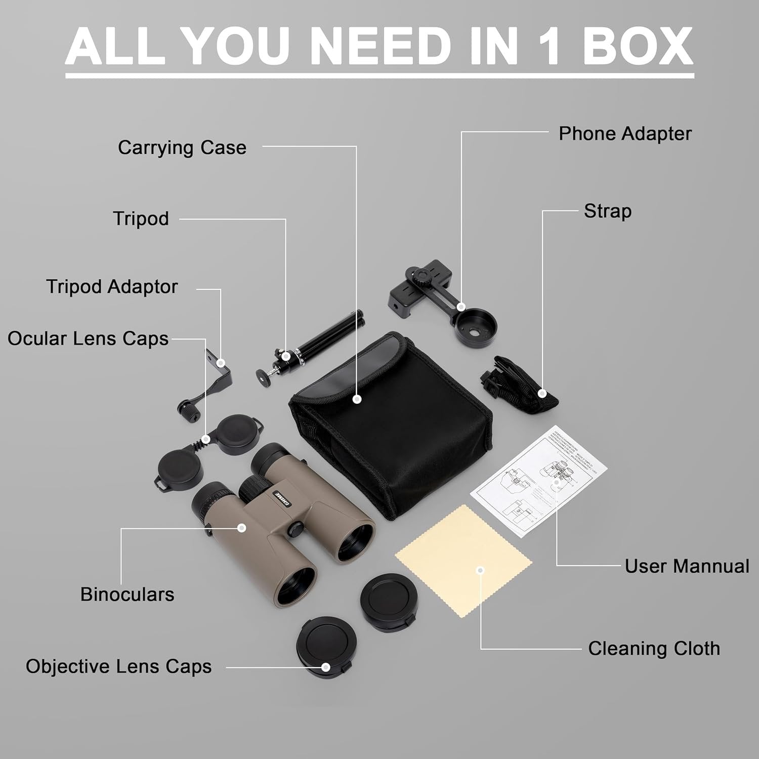 Army Powerview Binoculars (50x50 Zoom) ? High-Performance Binoculars for Outdoor Adventures, Hunting, and Birdwatching
