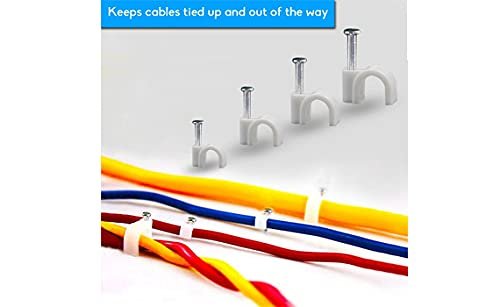 16 Pieces Cable Clips ? Organize and Secure Cables, Wires, and Cords for Desk, Home, Office, and More