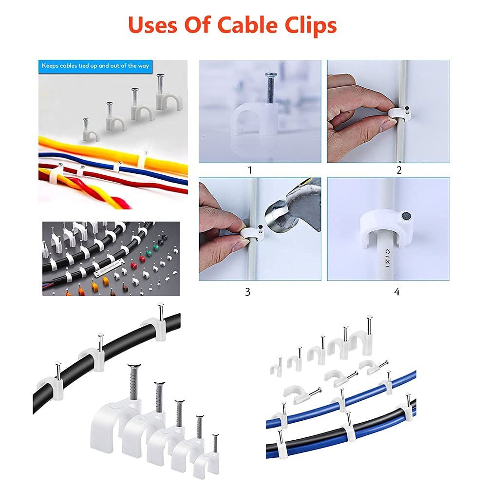 16 Pieces Cable Clips ? Organize and Secure Cables, Wires, and Cords for Desk, Home, Office, and More