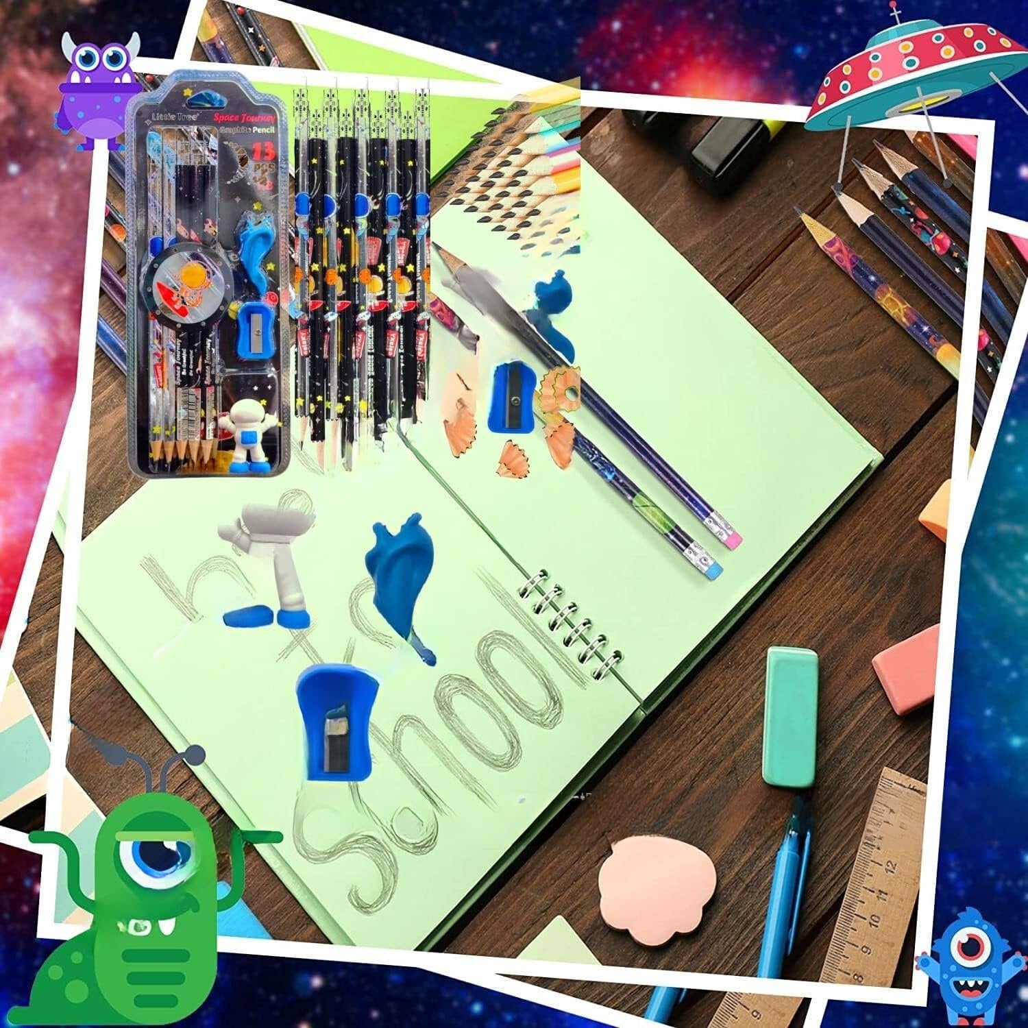 Blue Stationary Kit (8+4 PCS) ? Essential School and Office Supplies in a Convenient Kit