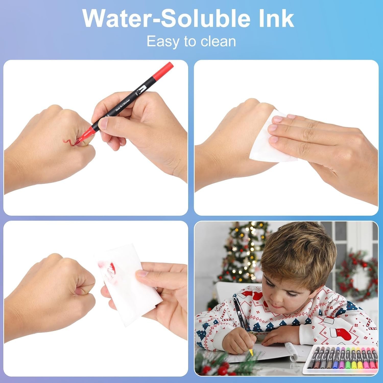 12 PCS Water Colour Brush Pen ? Set of Vibrant, Easy-to-Use Brush Pens for Artists and Crafters