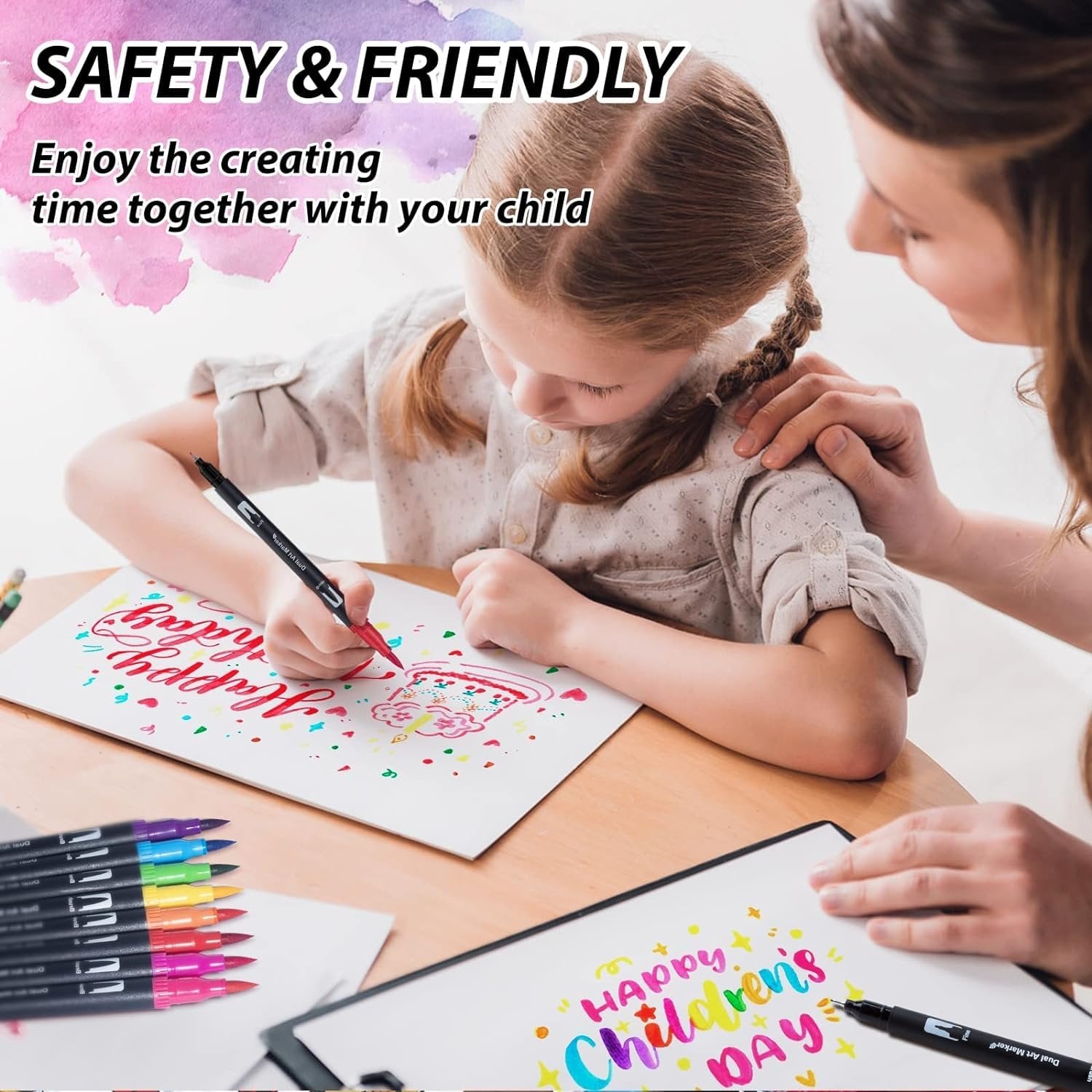 12 PCS Water Colour Brush Pen ? Set of Vibrant, Easy-to-Use Brush Pens for Artists and Crafters