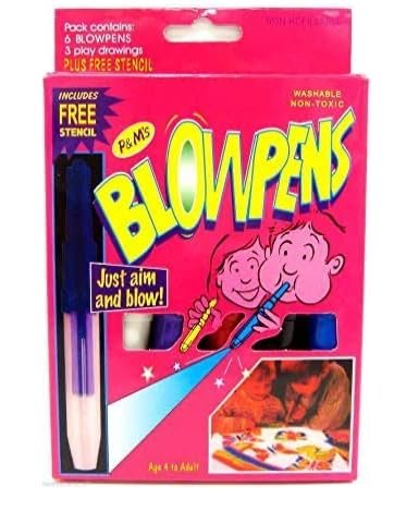Blowpens for Kids ? Fun Art Set for Creative Coloring, Easy-to-Use Airbrush Pens for Kids' Crafting and Drawing
