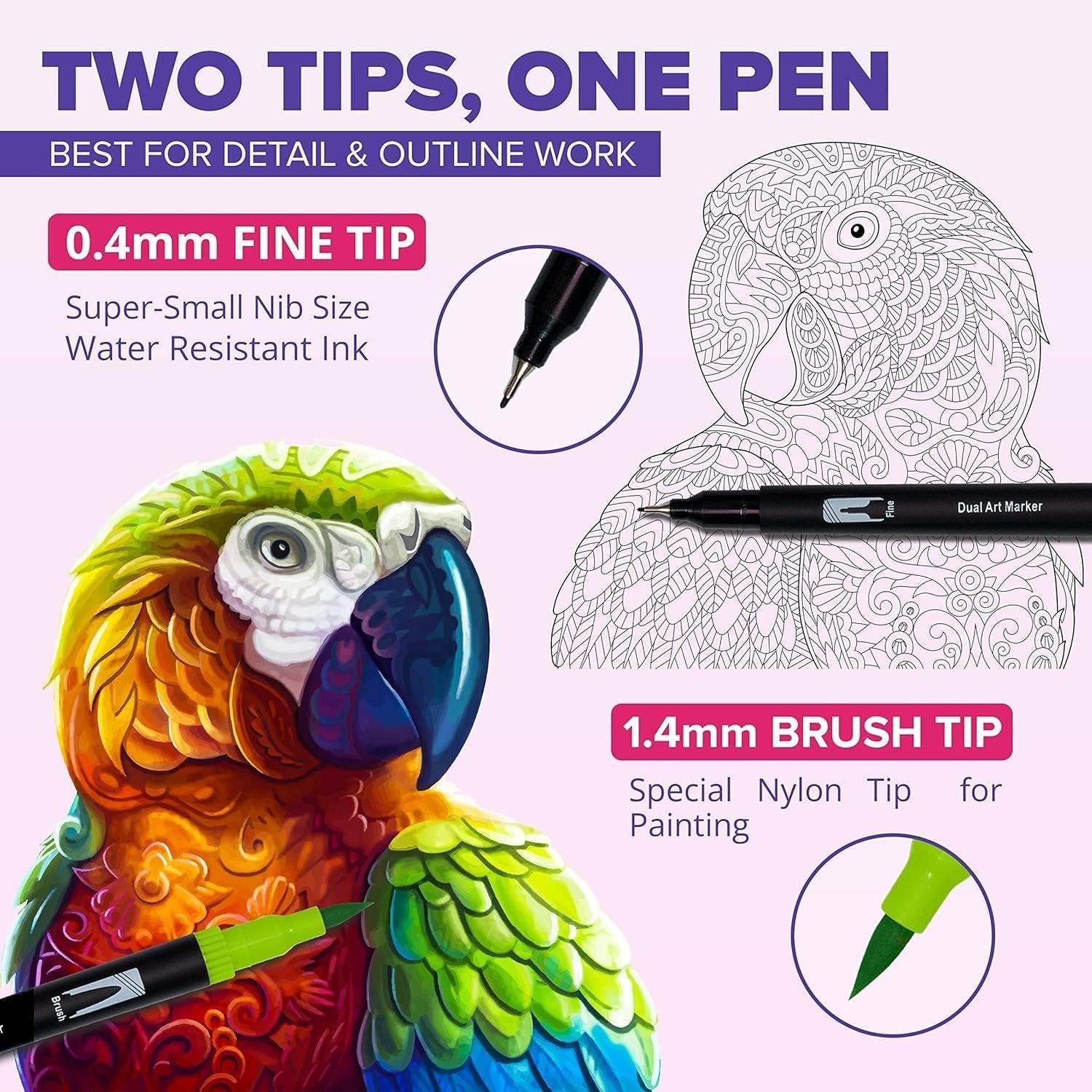 24 PCS Water Colour Pen Set ? Vibrant Water-Based Pens for Drawing, Painting, and Coloring