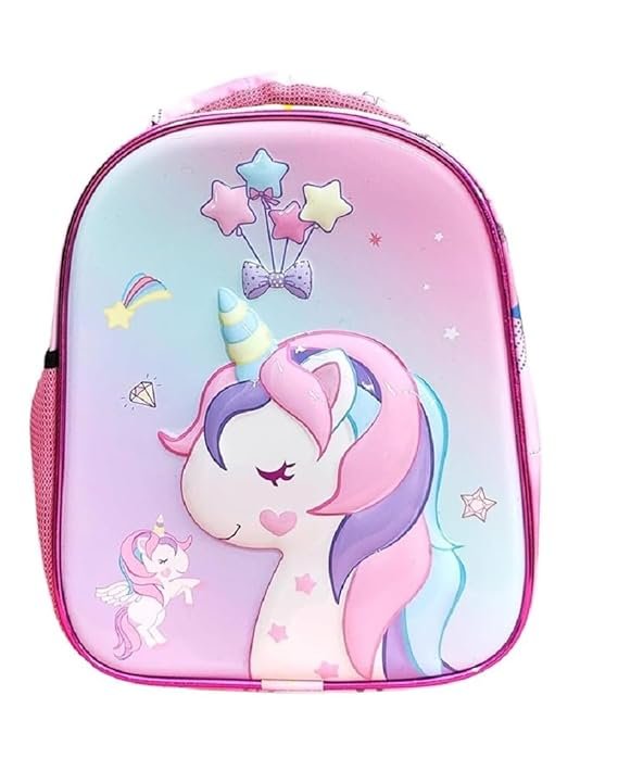 Kids 3D 2 Layer Backpack School Bag with Pouch ? Spacious and Fun Backpack with 3D Designs, Ideal for School and Travel
