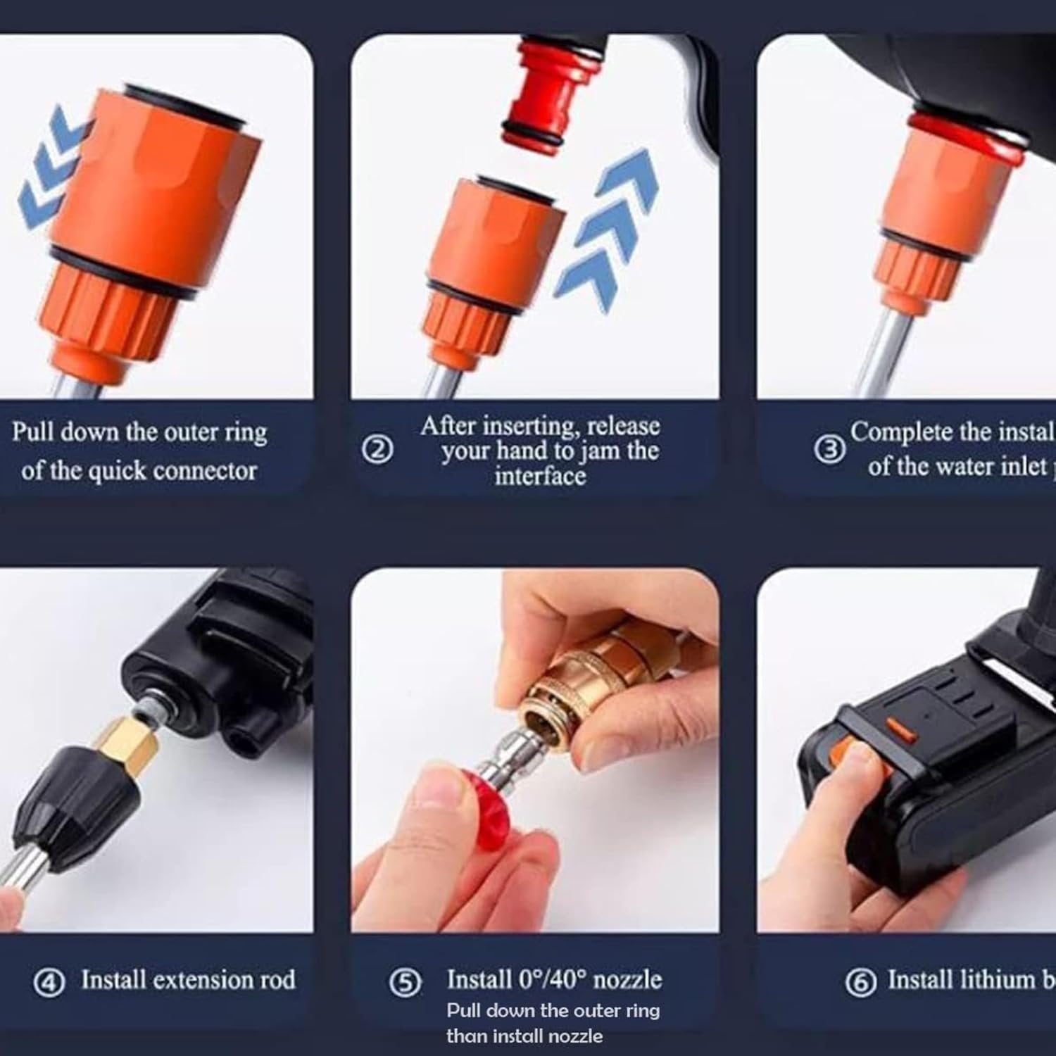 Wireless Pressure Washer Gun 48V – Cordless Power Washer with Rechargeable Battery, High-Pressure Portable Water Cleaner for Car, Patio, Garden, Home Outdoor Cleaning