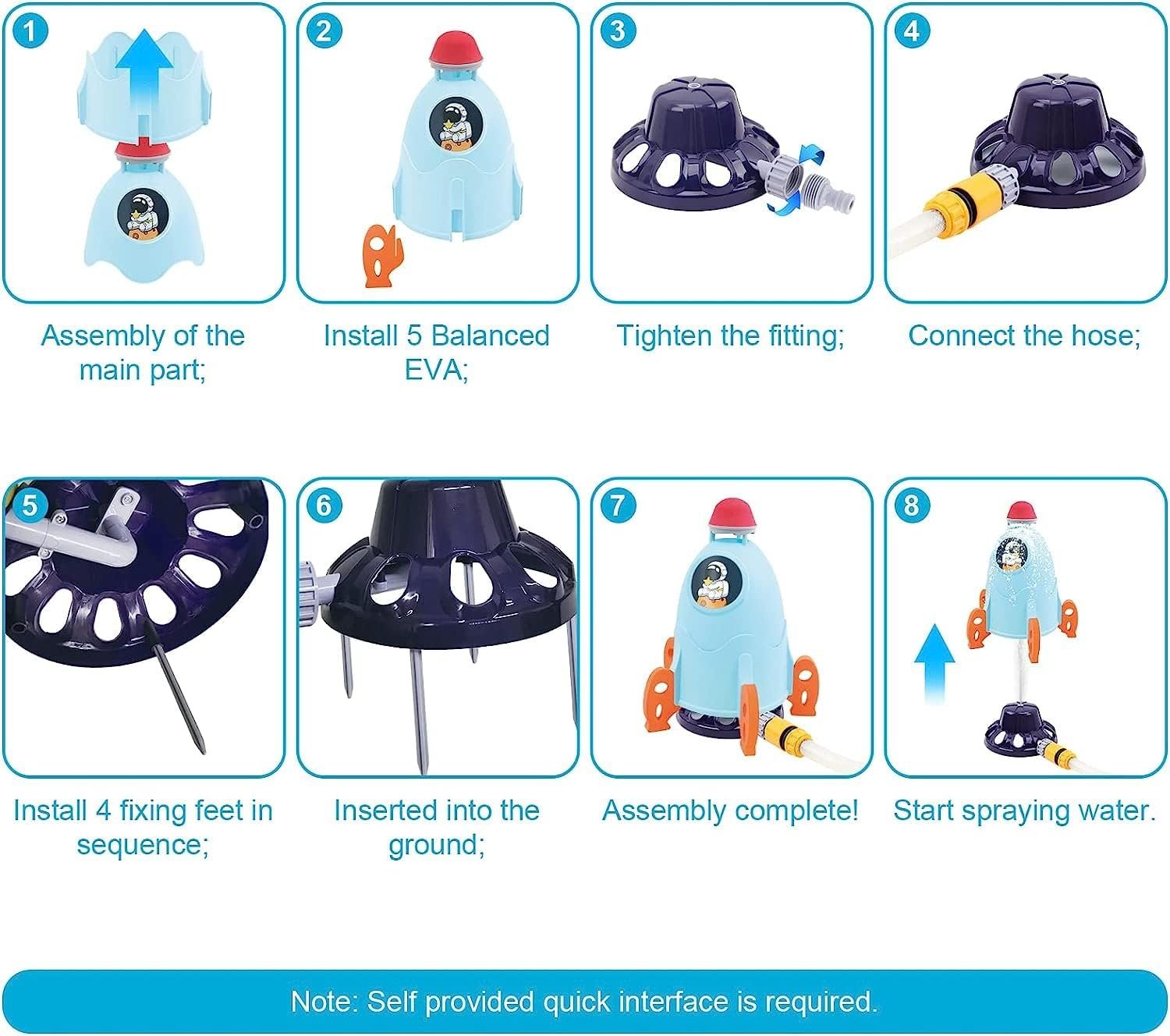 Water Sprinkler for Kids – Outdoor Splash Play Toy for Toddlers & Children, Backyard Summer Fun, Easy Hose Connection, Lawn Water Game