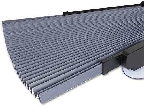 Retractable Car Sunshade for Windshield | UV Protection Roll-Up Sun Visor | Heat Resistant Front Window Shade | Universal Fit for Sedan, SUV & Truck | Easy Installation with Suction Cups