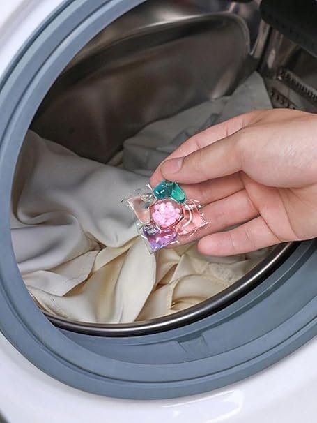 4 in 1 Laundry Detergent Soap Pods ? Ultra-Concentrated Capsules with Detergent, Softener, Stain Remover & Fragrance, Deep Clean for All Washing Machines & Fabric Types