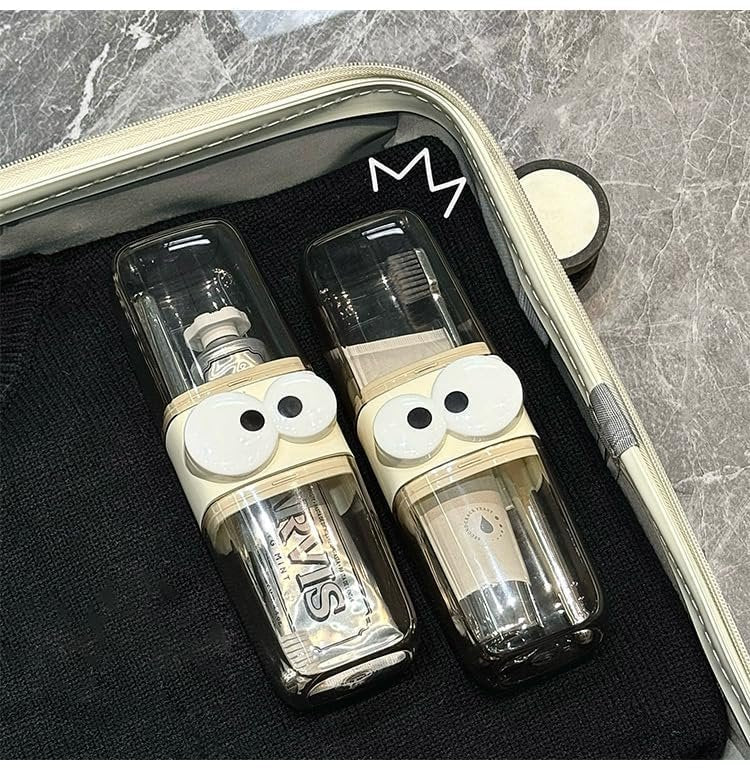 Toothbrush Holder ? Wall Mounted Bathroom Organizer with Automatic Toothpaste Dispenser, Dustproof Cover & No-Drill Installation, for Family Use