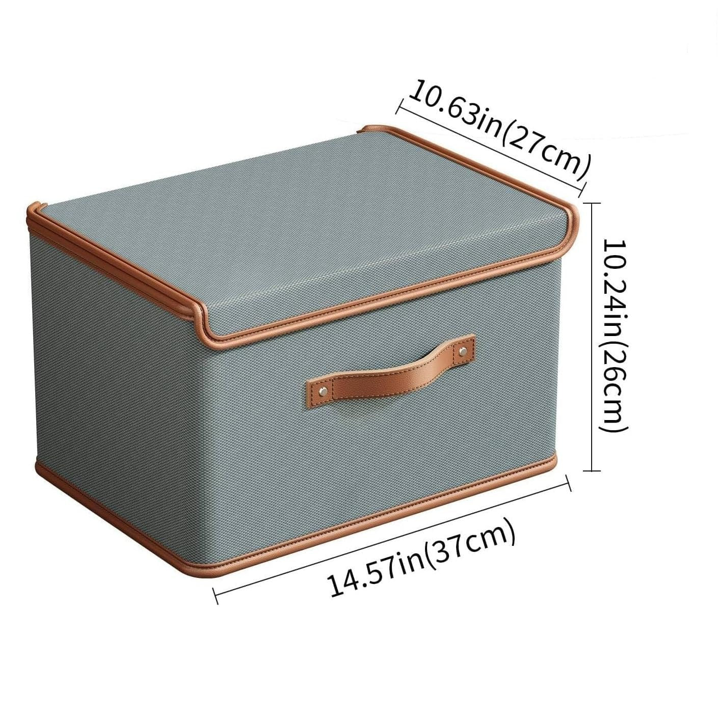 Storage Box with Lid ? Foldable Storage Organizer Bin with Handle, Durable Fabric Basket for Clothes, Toys, Office & Home Essentials
