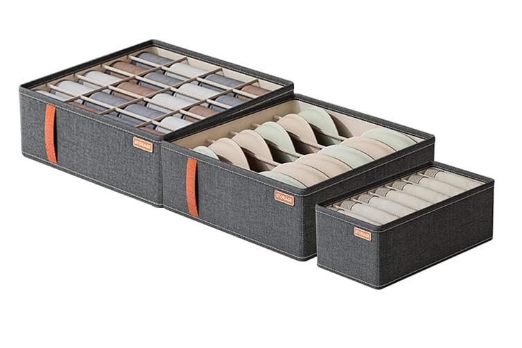 Expandable Kitchen Drawer Organizer ? Black Adjustable Cutlery Tray for Utensils, Spoons, Knives & Tools, Non-Slip, BPA-Free Storage for Kitchen Drawers