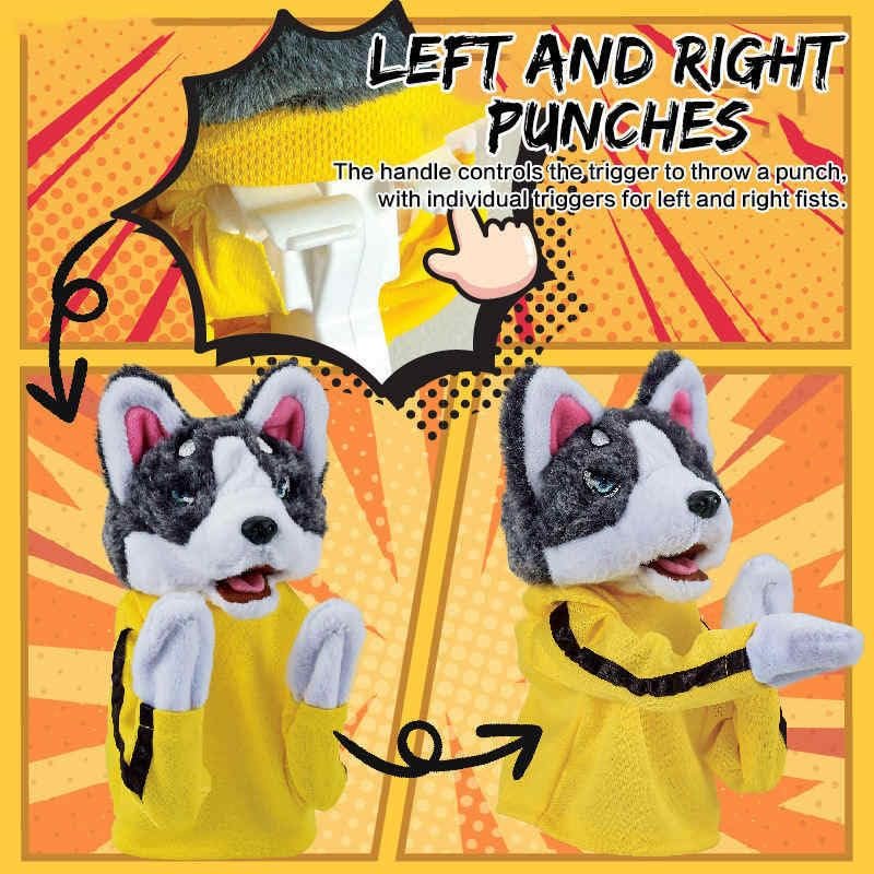 Kung Fu Dog Figurine ? Cute Martial Arts Puppy Decoration, Action Pose Dog Statue for Home, Office Desk & Gift Decor, Collectible Animal Ornament