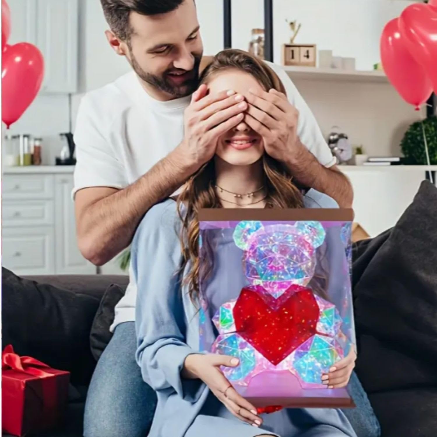 Glowing Teddy Bear Night Light ? Soft Plush LED Stuffed Animal Toy with Color-Changing Lights, Cute Bedtime Companion for Kids & Babies, Battery Operated