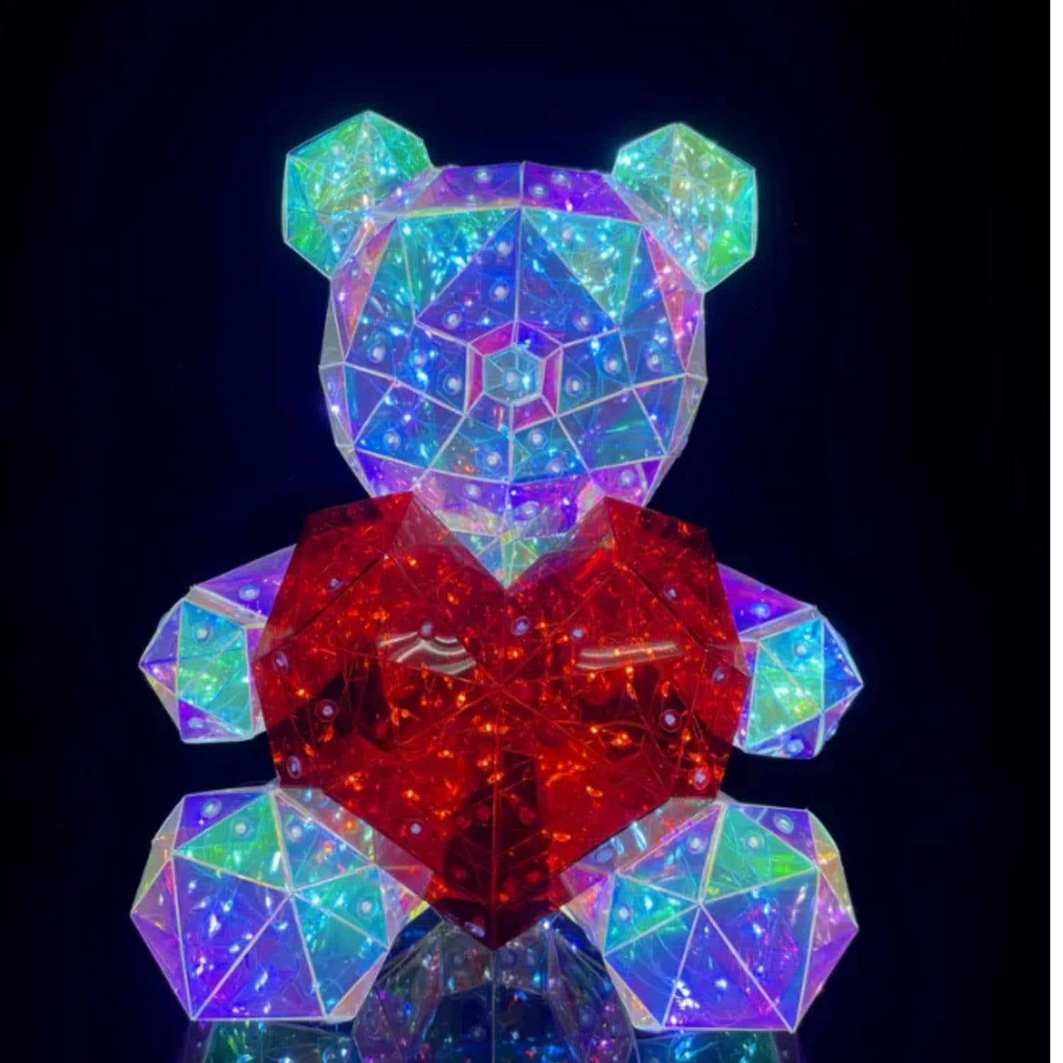 Glowing Teddy Bear Night Light ? Soft Plush LED Stuffed Animal Toy with Color-Changing Lights, Cute Bedtime Companion for Kids & Babies, Battery Operated
