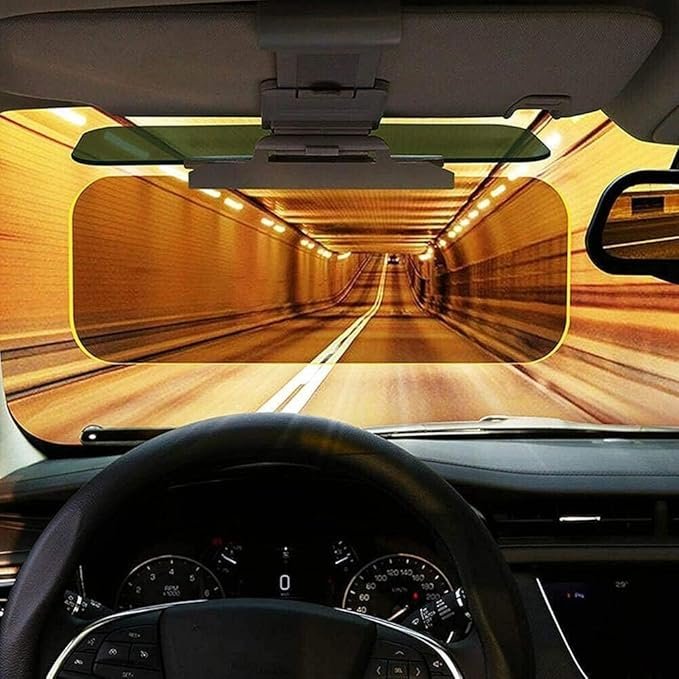 Car HD Visor ? Day & Night Anti-Glare Driving Visor, Sunshade Extender with UV Protection, Universal Fit Windshield Sun Visor for Clear Road Visibility