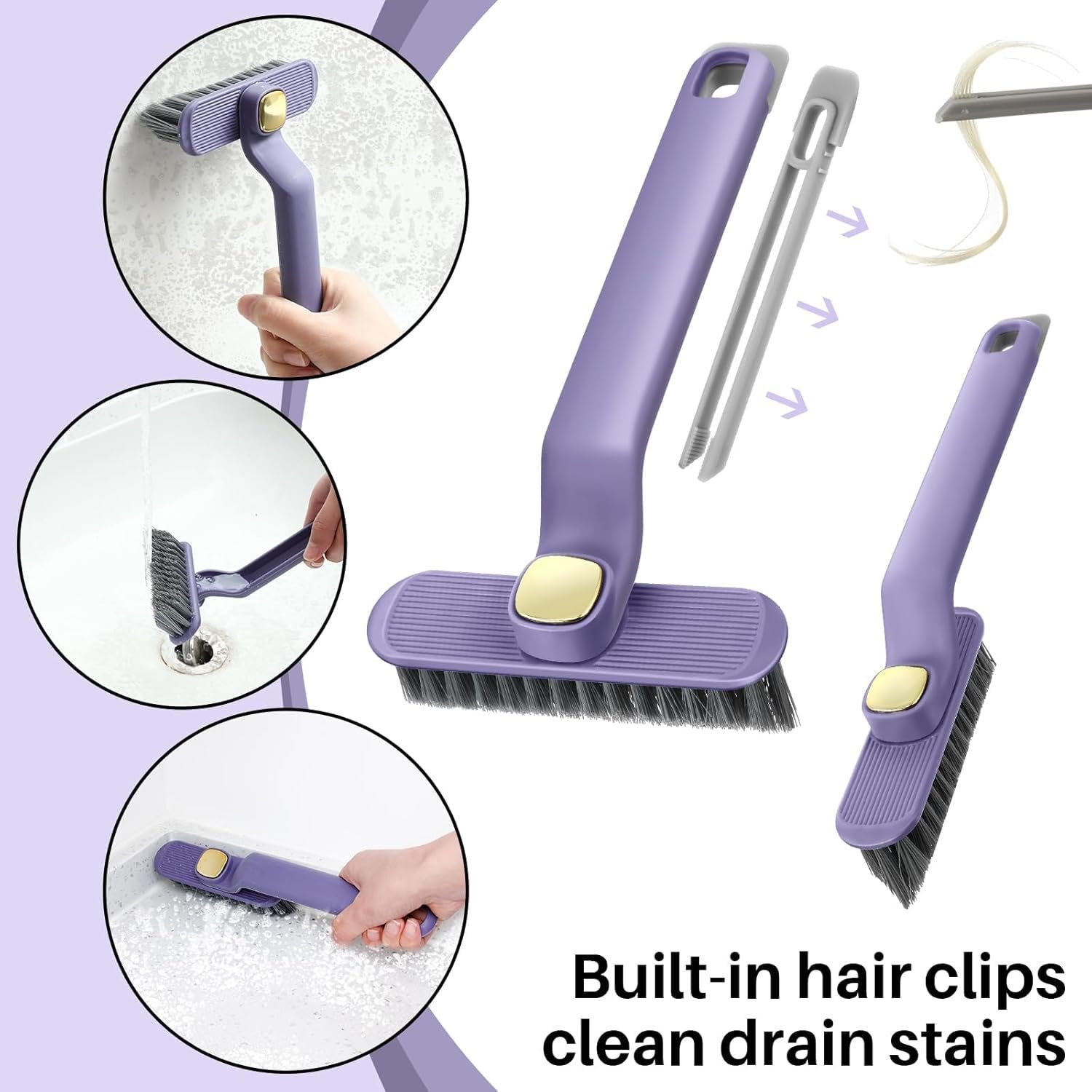 360? Gap Cleaning Brush ? Multipurpose Narrow Crevice Brush for Deep Cleaning Window Tracks, Sliding Doors, Keyboards & Kitchen Corners