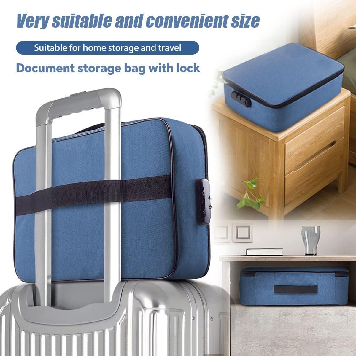Document Organizer Bag ? Waterproof File Storage Bag with Handle, Zipper Closure & Multiple Compartments for Certificates, Documents, Passports & Stationery