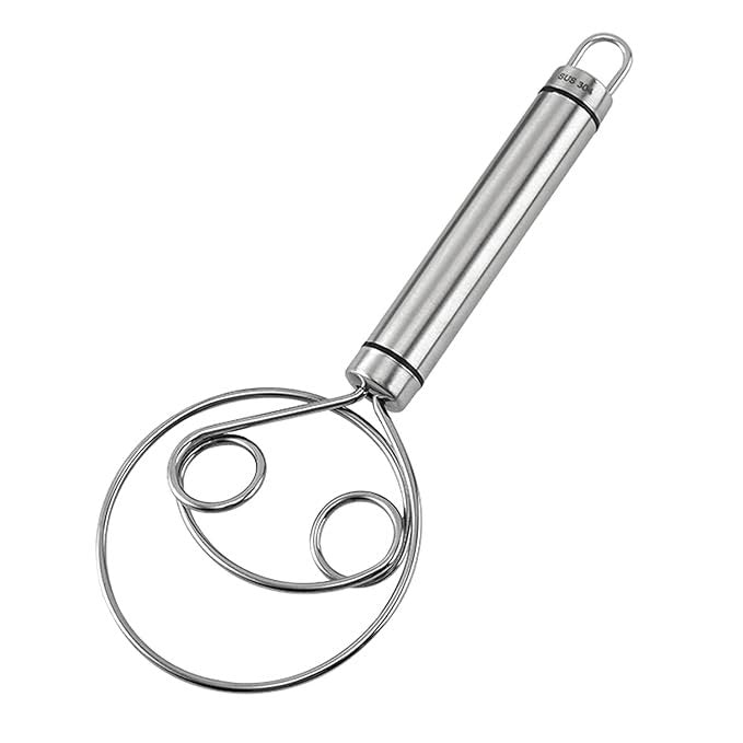 Bread Mixing Tool ? Stainless Steel Dough Blender with Non-Slip Handle for Pastry, Bread, Baking & Cake Making | Heavy-Duty Cutter & Mixer for Home Bakers
