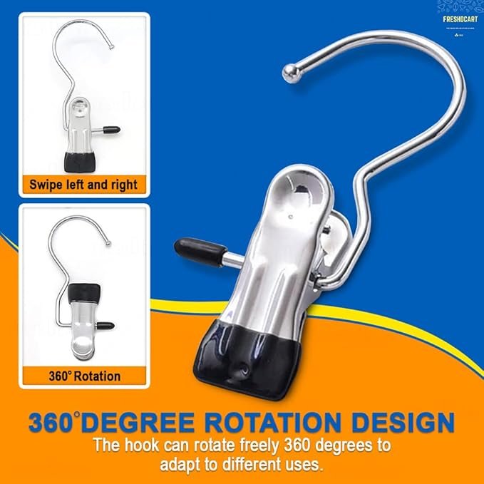 Cloth Clip Hanger ? Multi-Clip Drying Hanger with 12/24 Clips | Foldable Hanging Rack for Socks, Underwear, Baby Clothes & Delicates | Space-Saving Laundry Organizer